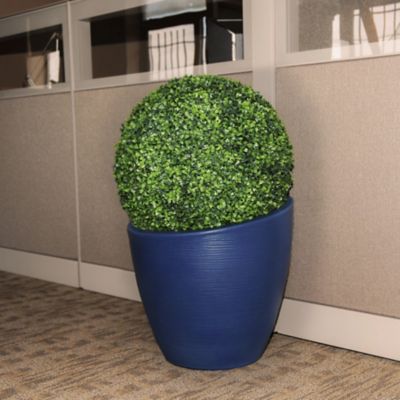 Image showing  8 gal. Polyethylene Modesto Round Planter, 20 in.