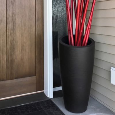 Image showing  6 gal. Polyethylene Modesto Tall Planter, 32 in.