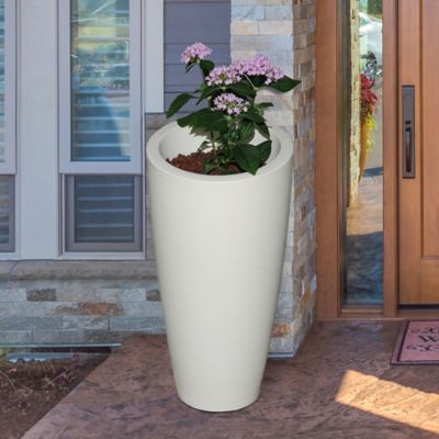 Image showing  6 gal. Polyethylene Modesto Tall Planter, 32 in.