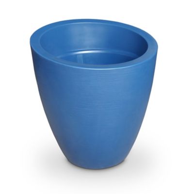 Image showing 1 th Mayne 22 gal. Polyethylene Modesto Round Planter, 30 in., Grey