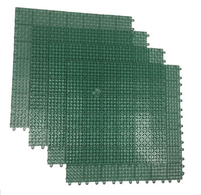 Riverstone 22 in. x 22 in. Interlocking Floor System, Green, 4-Pack
