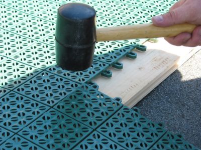 Image showing  Interlocking Floor System, Tan, 22 in. x 22 in., 12 pk.