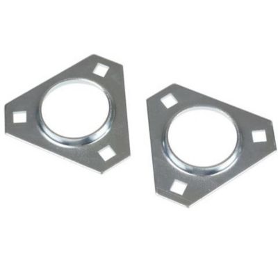 Image showing  52 mm 3-Hole Triangular Straight Flange, 2-Pack