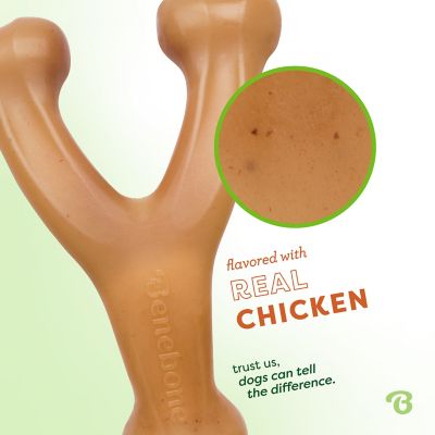 Image showing  Wishbone Durable Dog Chew Toy, Real Chicken, Medium