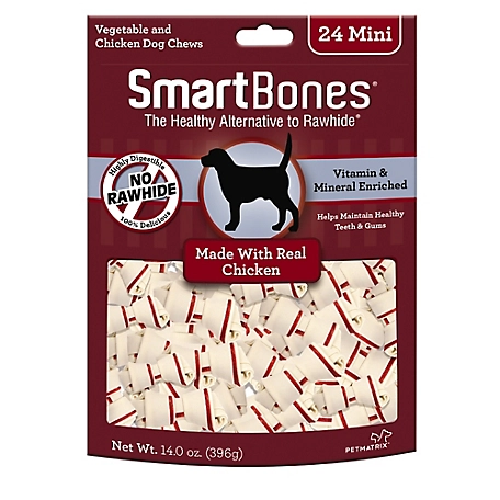 SmartBones Rawhide-Free Chicken Flavor Dog Bone Treats, 14 oz., 24 ct.