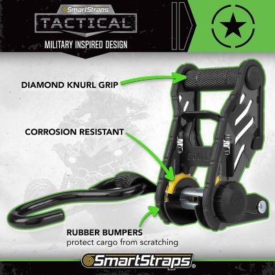 Image showing 6 th SmartStraps 10 ft. Tactical Tie Downs, 500 lb., 2 pk.