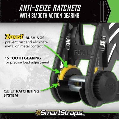 Image showing 7 th SmartStraps 10 ft. Tactical Tie Downs, 500 lb., 2 pk.