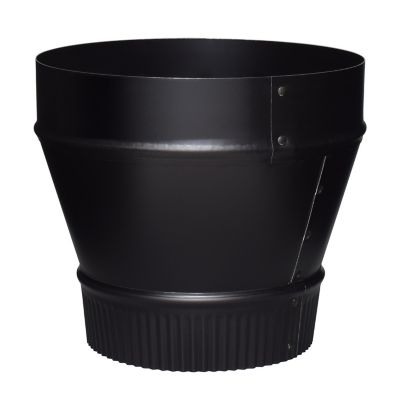 Image showing  8 in. x 6 in. Reducer with Crimped Small End, Black
