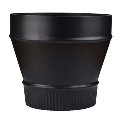 Image showing  8 in. x 6 in. Reducer with Crimped Small End, Black