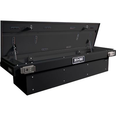 Better Built 71 in. Full-size Matte Black Pro Series Crossover Truck Box with Millfinish Aluminum Tub and Lid, 10101313