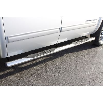 Lund 4 in. Oval Straight Stainless Steal Nerf Bar Truck Step, Fits 2005-2018 Nissan Frontier