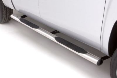 Image showing  4 in. Oval Straight Stainless Steel Nerf Bar Truck Step, Fits 2010-2018 Dodge Ram 2500