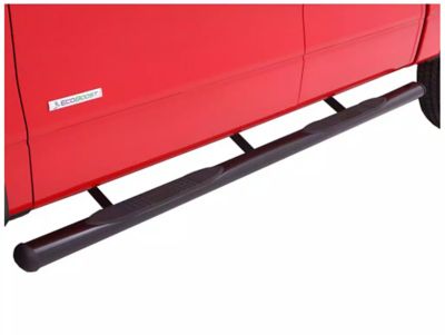 Image showing  4 in. Oval Straight Steel Nerf Bar Truck Steps, Fits 2015-2018 Ford F-150, 23690908