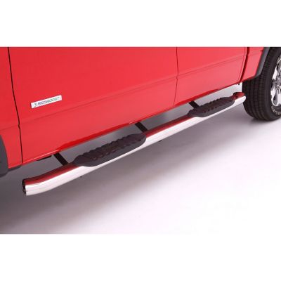 Lund 5 in. Curved Oval Stainless Steel Nerf Bar Truck Step, Fits 2015-2018 Chevrolet Colorado