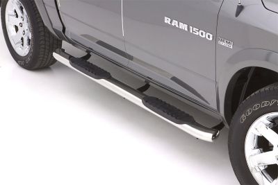 Image showing  5 in. Curved Oval Stainless-Steel Nerf Bar Truck Step, Fits 2010-2018 Dodge Ram 2500, 23785007