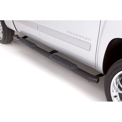 Lund 5 in. Oval Curved Steel Nerf Bar Truck Step, Fits 2007-2018 Chevrolet Silverado 1500, 23810562