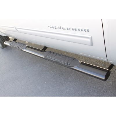Lund 5 in. Oval Straight Stainless Steel Nerf Bar Truck Step, Fits 2005-2018 Toyota Tacoma