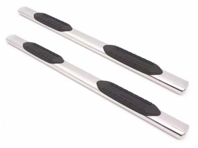 Image showing  6 in. Oval Straight Stainless Steel Nerf Bar Truck Step, Fits 2007-2018 Chevrolet Silverado 1500, 24310566