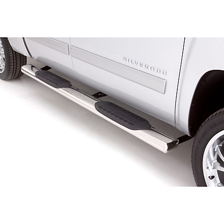 Lund 6 in. Oval Straight Stainless Steel Nerf Bar Truck Step, Fits 1999-2013 Chevrolet Silverado 1500, 24355008