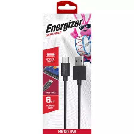 Energizer Micro USB Cable 6 ft. Cell Phone Accessories