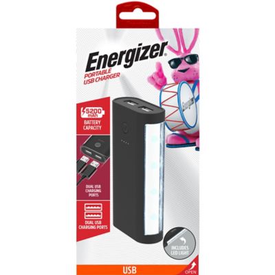 Energizer 5,200mAh Portable Backup Battery Power Pack with LED Light