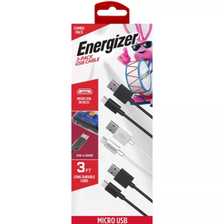 Energizer USB-C Charging Cables 3 Feet 3-Pack Automotive Interior Lighting