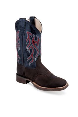 Old West Unisex Kids' 9 in. Western Boots, Distressed