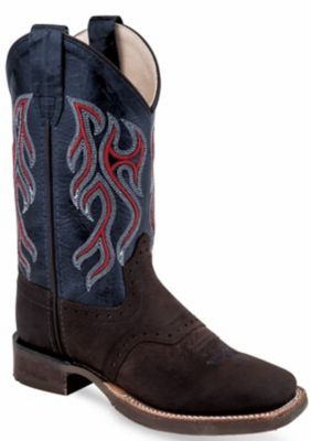 Old West Unisex Kids' 9 in. Western Boots, Distressed