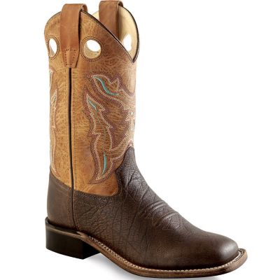 Old West Unisex Kids' Western Boots, Brown, 11 in.