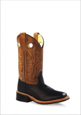 Old West Boys' Kids' Western Boots, Black, 11 in.