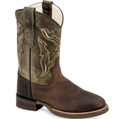 Old West Unisex Kids' 9.5 in. Western Boots, Brown, BRY2001