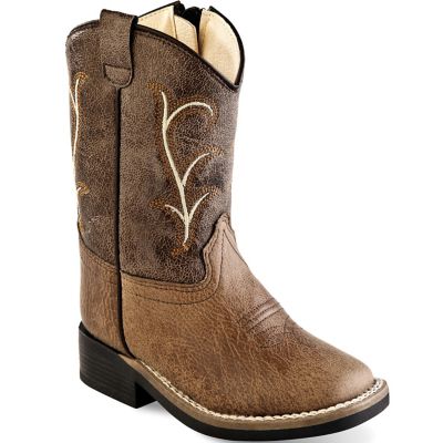 Old West Unisex Children's Western Boots, 6.5 in., Brown