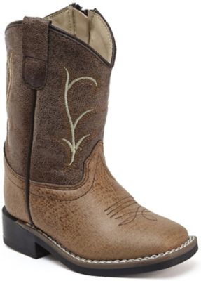 Old West Unisex Kids Western Boots, 6.5 in., Brown