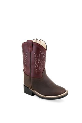 Old West Unisex Kids' Western Boots, Brown, 6 in.