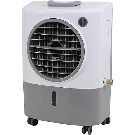 Hessaire MC18M - 1,300 CFM Evaporative Cooler, 500 sq. ft., 4.8 gal. Reservoir Capacity, 20 in. L x 10 in. W x 28 H, 16 lb.