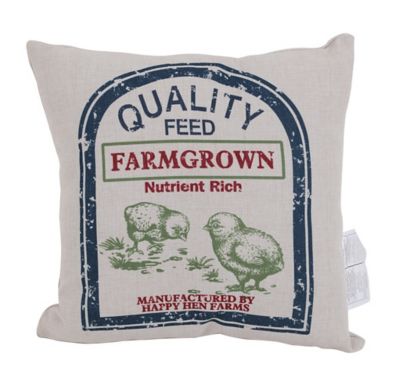 Red Shed Hen Feed Sack Pillow