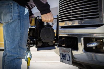 Image showing  12,000 lb. Capacity Truck/SUV Synthetic Rope Winch Kit with Speed Mount