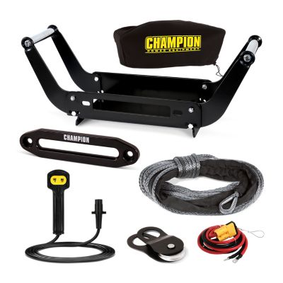 Image showing  12,000 lb. Capacity Truck/SUV Synthetic Rope Winch Kit with Speed Mount