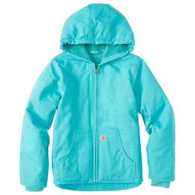 Carhartt Girls' Redwood Sherpa-Lined Winter Jacket, Blue
