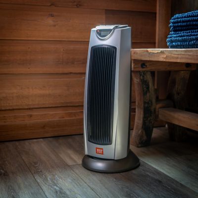 Image showing  Electric Oscillating Ceramic Digital Tower Heater with Remote, 150 sq. ft., 5,120 BTU, 120V