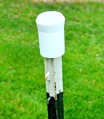 Stake Safe 4 in. x 2 in. Universal Safety Post Cap, White