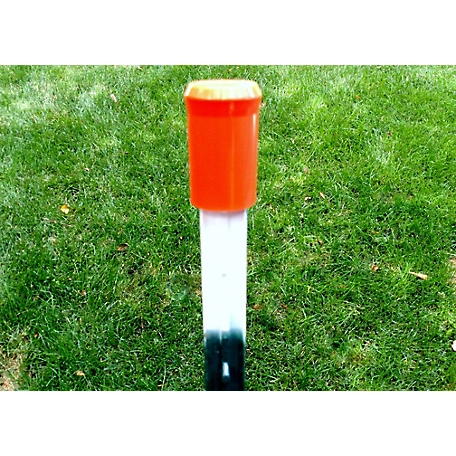Stake Safe 4 in. x 2 in. Universal Safety Post Caps, Orange, 10-Pack