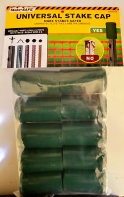 Image showing  4 in. x 2 in. Universal Safety Post Cap, Green