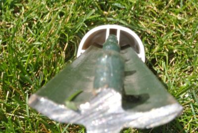 Image showing  4 in. x 2 in. Universal Safety Post Cap, Green