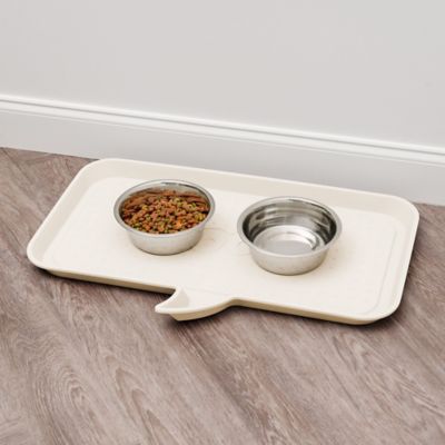 Image showing  Woof Pet Feeding Mat, Large, Ivory