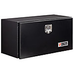 WFLNHB 48 Inch Aluminum Plate Bed Tool Box Truck Trailer Storage Underbody Tongue Storage With T-Handle Latch Key Black 