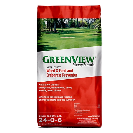 GreenView Fairway Formula Spring Fertilizer Weed and Feed + Crabgrass Preventer 36 lb Covers 10,000 sq. ft.