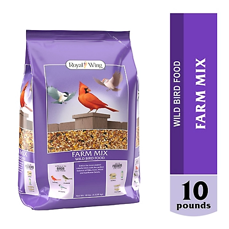 Royal Wing Farm Mix Wild Bird Food, 10 lb.