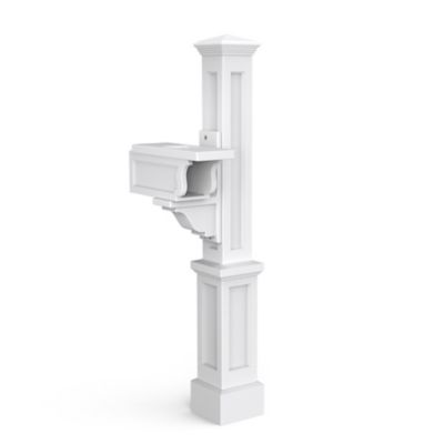Mailbox Post Liberty Mail Post - White - Hardware By Design Residential ...