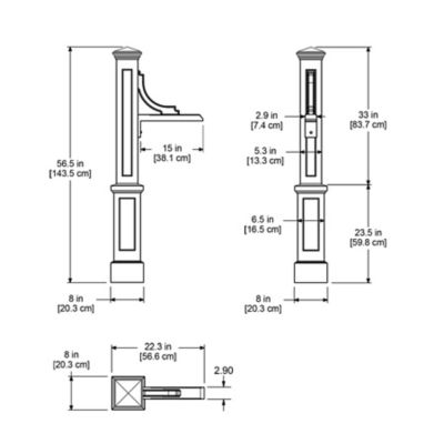 Image showing  Woodhaven Address Sign Post, White